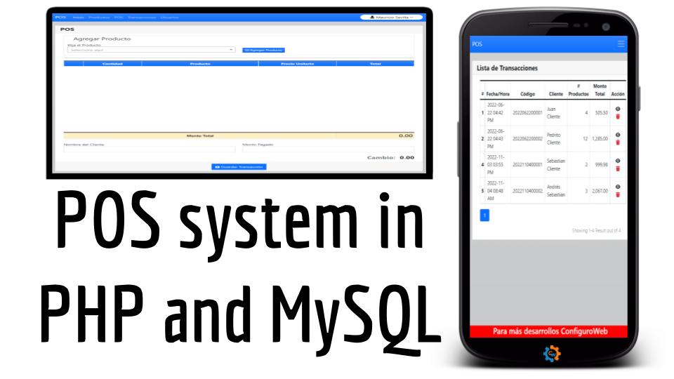 POS system in PHP and MySQL